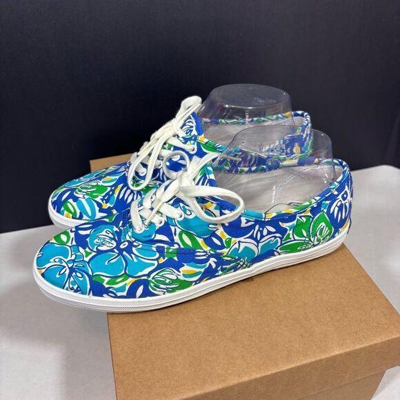Lilly Pulitzer for Ked lace up sneakers size 8 floral tropical print - Picture 6 of 12